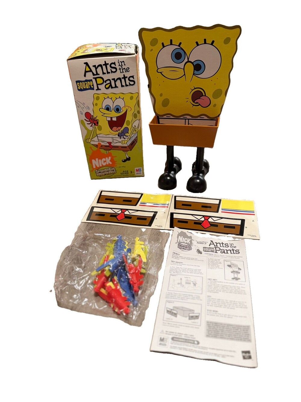 2005 Milton Bradley Spongebob SquarePants Ants in the Square Pants Board Game MB